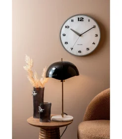Karlsson Wandklok Brisk Dome - Donkergrijs - Ø40cm