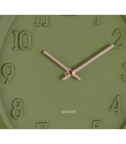 Karlsson Wandklok Calma - Legergroen - 3.8x30x30cm