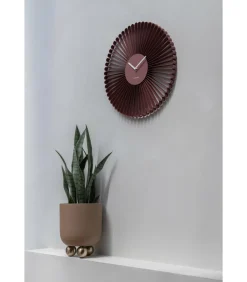 Karlsson Wandklok Cascara - Rood - 50x50x50cm