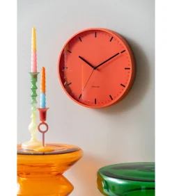 Karlsson Wandklok Cool Retro - Oranje - 30x30x30cm