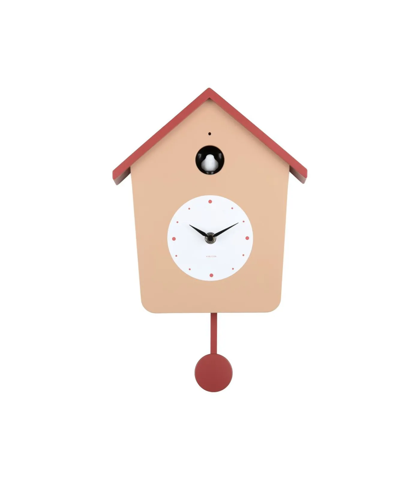 Sale Wandklok Cuckoo Light - Zachtbruin - 23x10.5x26.4cm Klokken