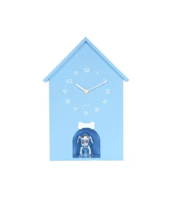 Karlsson Wandklok Dog House - Blauw - 24.9x9x27cm