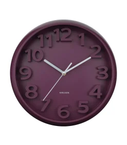 Discount Wandklok Elevated Classic Numbers - Dark mauve - 5x33.5x33.5cm Klokken