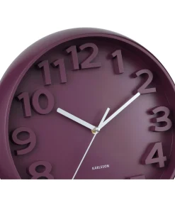 Discount Wandklok Elevated Classic Numbers - Dark mauve - 5x33.5x33.5cm Klokken
