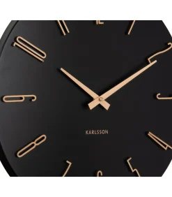 Discount Wandklok Esmerado - Zwart - 40x40x40cm Klokken