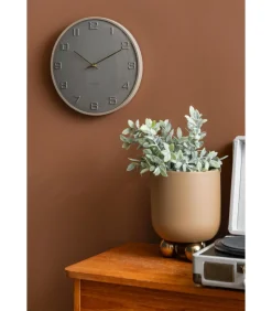 Hot Wandklok Fuerte Dome - Grijs - 30.5x30.5x30.5cm Klokken