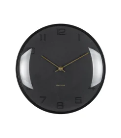 Karlsson Wandklok Fuerte Dome - Zwart - 30.5x30.5x30.5cm