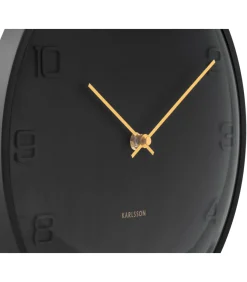 Karlsson Wandklok Fuerte Dome - Zwart - 30.5x30.5x30.5cm