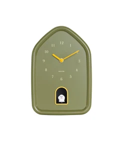 Outlet Wandklok Modern Doggy - Groen - 29.1x20x29.1cm Klokken