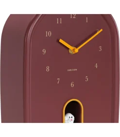 Outlet Wandklok Modern Doggy - Rood - 29.1x20x29.1cm Klokken