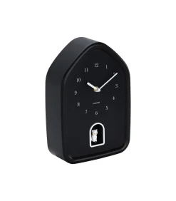 Karlsson Wandklok Modern Kitty - Zwart - 29.1x20x29.1cm