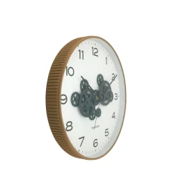 Best Wandklok Open Gear - Geel - 40.8x40.8x40.8cm Klokken