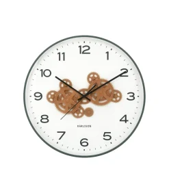 Clearance Wandklok Open Gear - Groen - 40.8x40.8x40.8cm Klokken