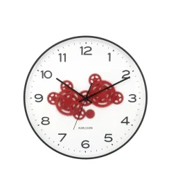 Karlsson Wandklok Open Gear - Zwart - 40.8x40.8x40.8cm