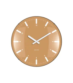 Karlsson Wandklok Realista Dome - Geel - 35x35x35cm