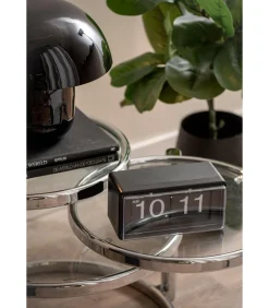 Clearance Wandklok Retro Boxed Flip - Mat zwart - 20x10x10cm Klokken