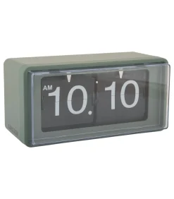 Clearance Wandklok Retro Boxed Flip - Jungle groen - 20x10x10cm Klokken