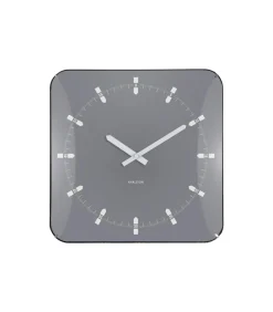 Karlsson Wandklok Sucinto Dome Square - Grijs - 35x35x35cm