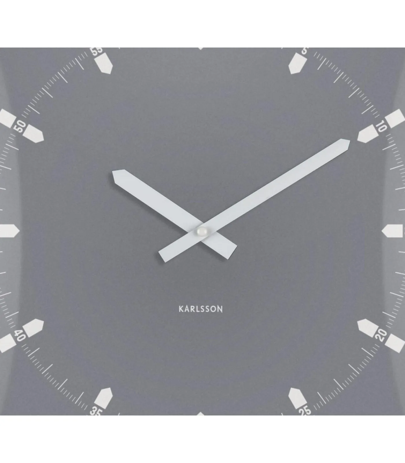 Karlsson Wandklok Sucinto Dome Square - Grijs - 35x35x35cm