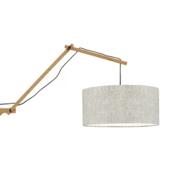 Outlet Wandlamp Andes - Bamboe/Naturel - 95x47x55cm Muurverlichting