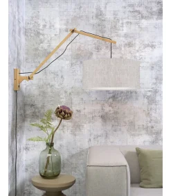 Outlet Wandlamp Andes - Bamboe/Naturel - 95x47x55cm Muurverlichting