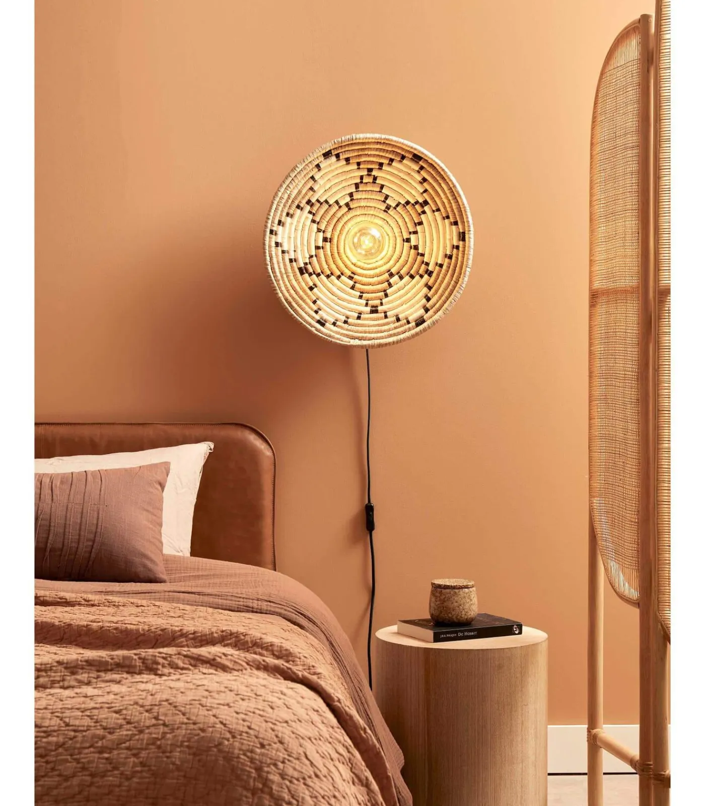 GOOD &MOJO Wandlamp Andros - Naturel/Wit - Ø45cm