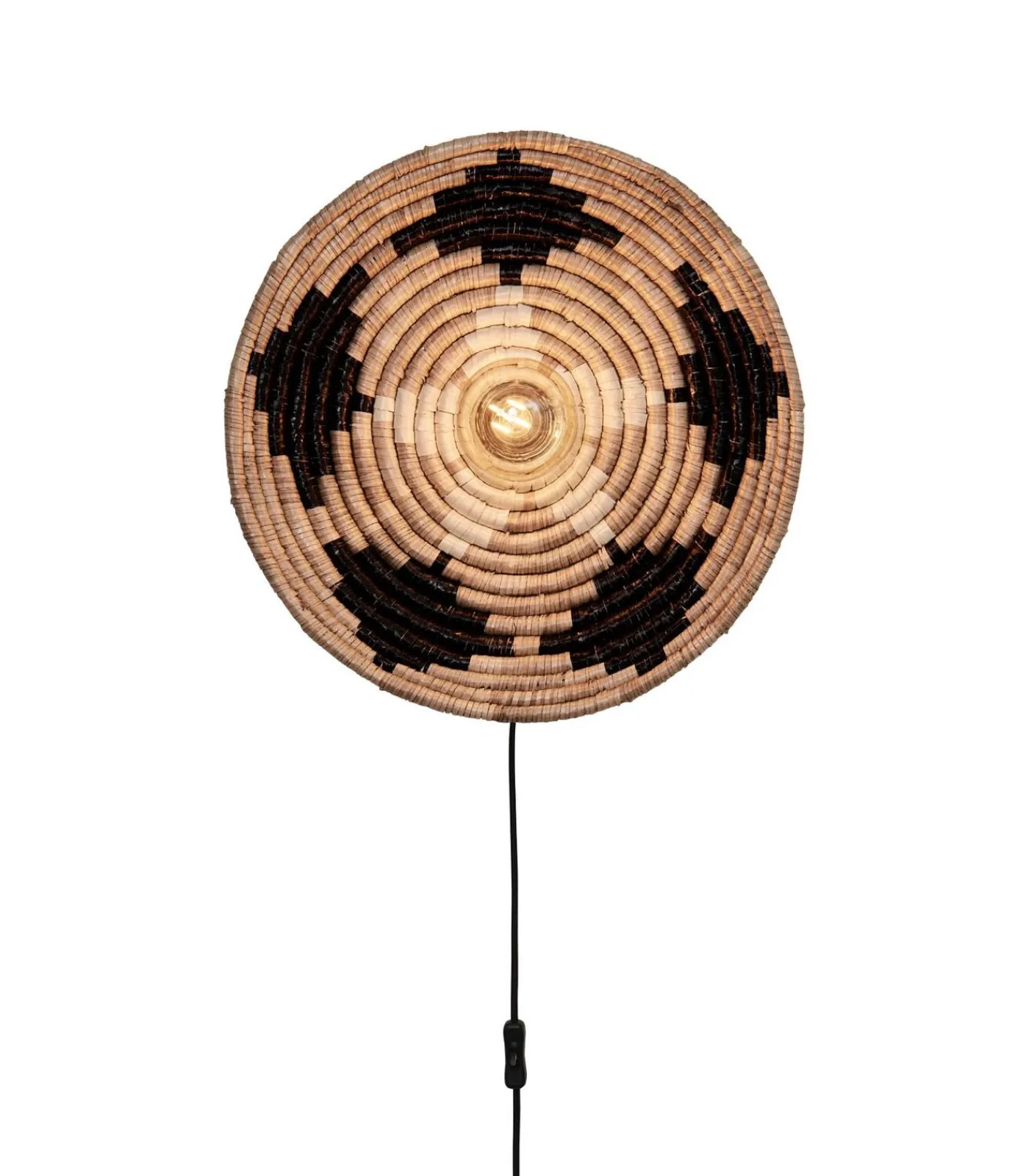GOOD &MOJO Wandlamp Andros - Naturel/Zwart - Ø45cm