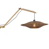 Sale Wandlamp Bali - Bamboe/Zwart - 105x60x55cm Muurverlichting