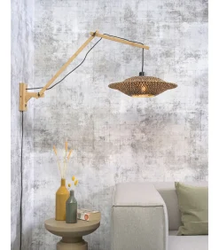 Sale Wandlamp Bali - Bamboe/Zwart - 105x60x55cm Muurverlichting