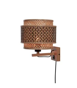 Best Wandlamp Bhutan - Bamboe - Ø25cm Muurverlichting