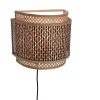 GOOD &MOJO Wandlamp Bhutan - Bamboe/Zwart - 32x16x27cm