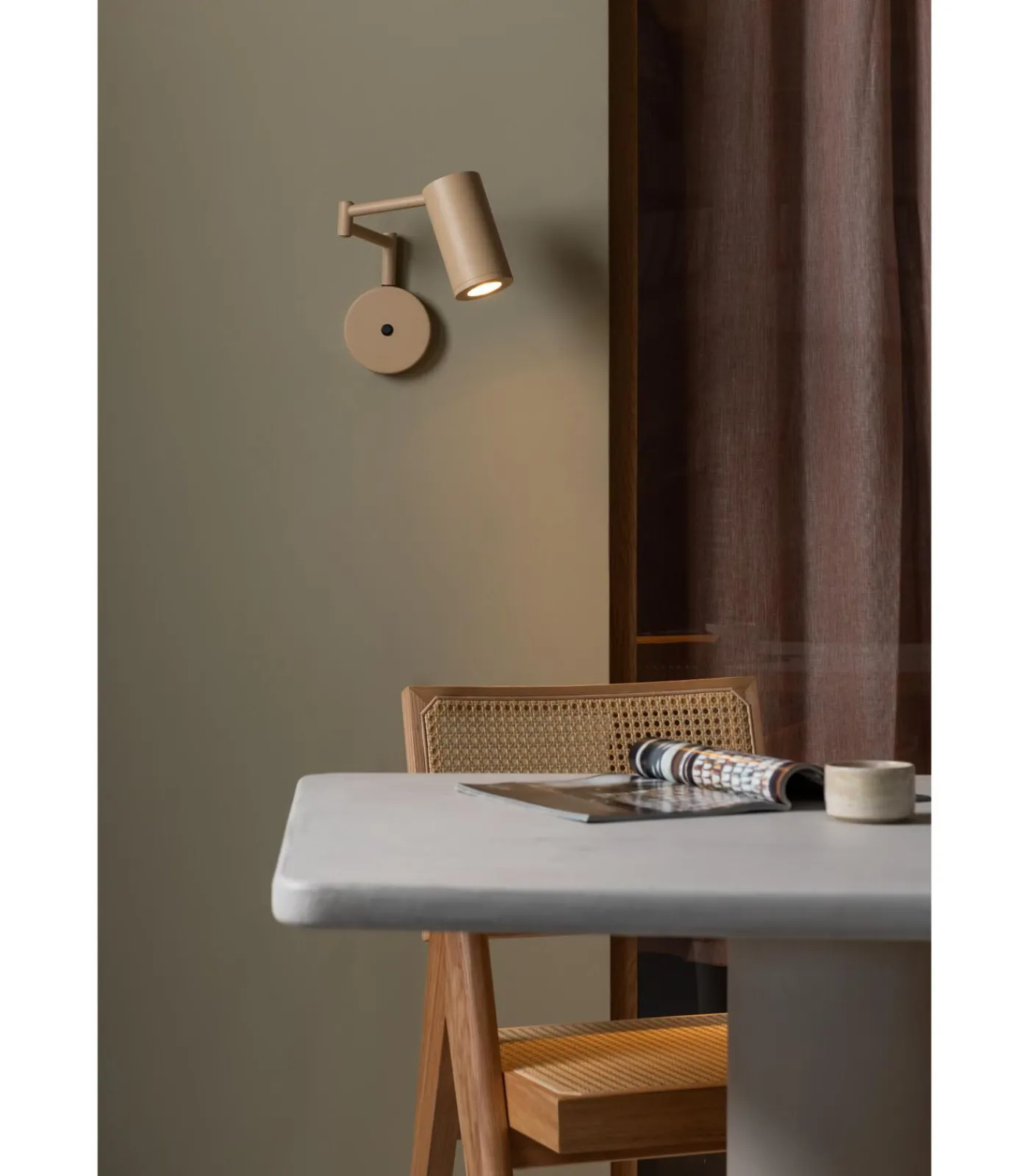 It's about RoMi Wandlamp Bilbao - Beige - 33x12x27cm