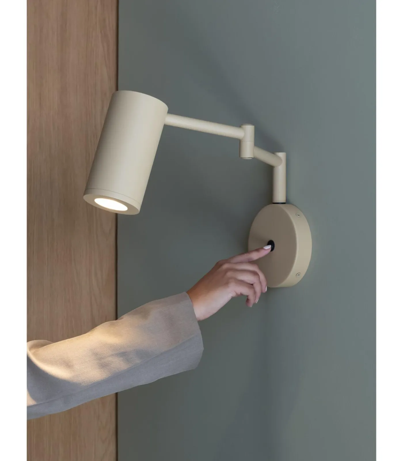 It's about RoMi Wandlamp Bilbao - Beige - 33x12x27cm