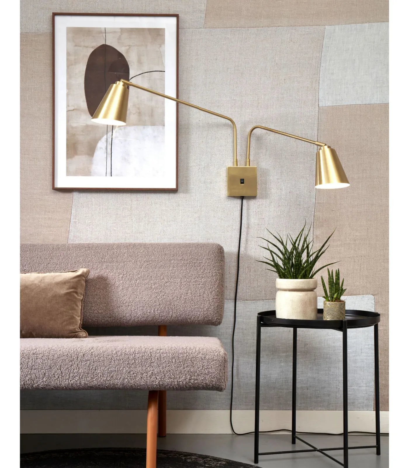 It's about RoMi Wandlamp Bremen - Goud - 130x60x49cm - 2L