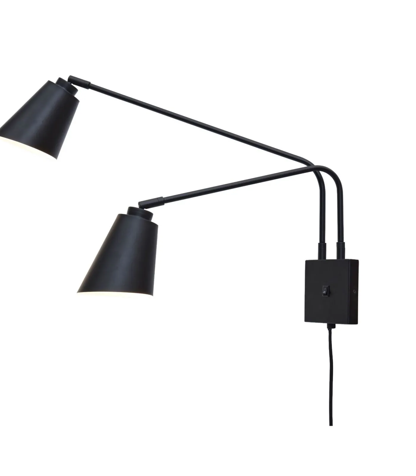 Discount Wandlamp Bremen - Zwart - 130x60x49cm - 2L Muurverlichting