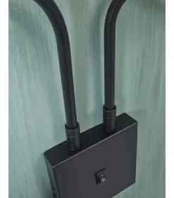 Discount Wandlamp Bremen - Zwart - 130x60x49cm - 2L Muurverlichting