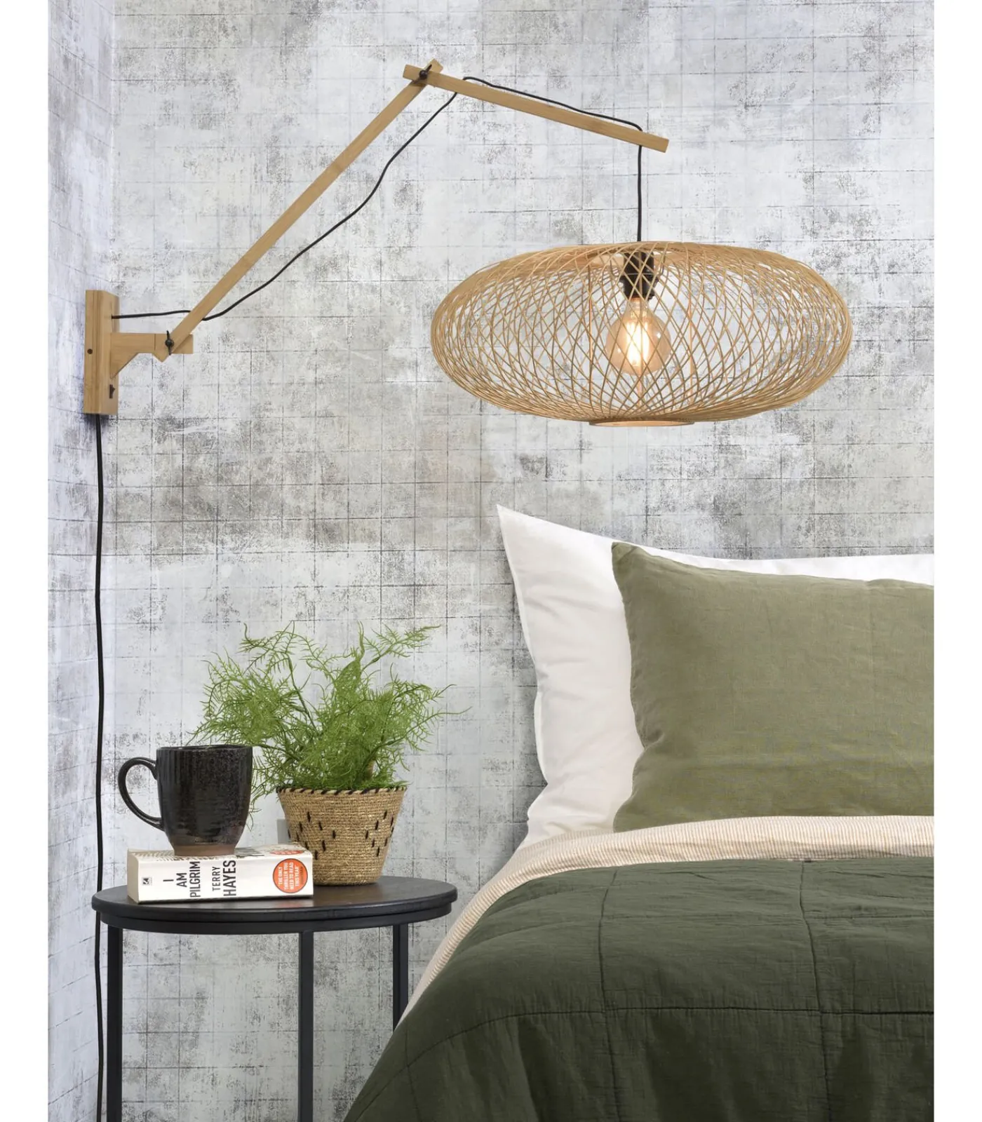 GOOD &MOJO Wandlamp Cango - Bamboe - 105x60x60cm