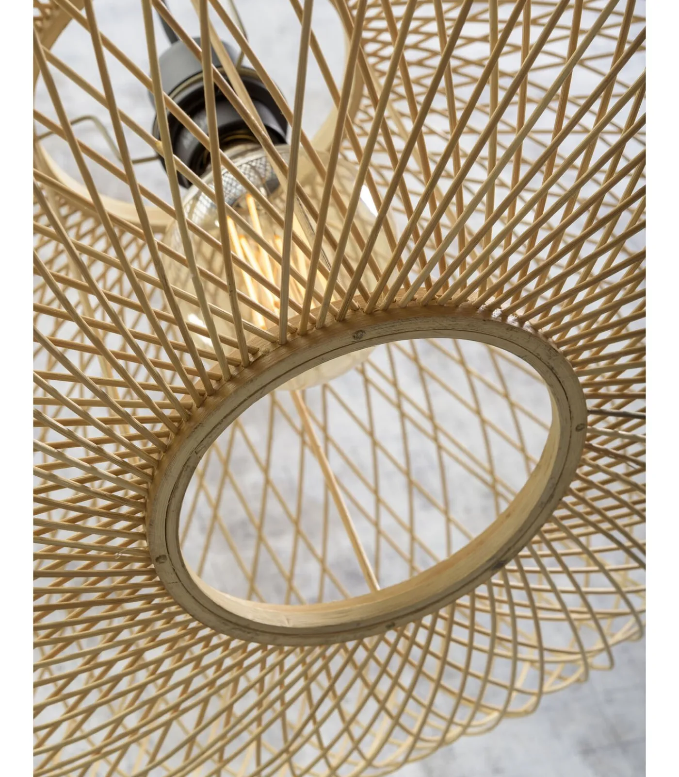 GOOD &MOJO Wandlamp Cango - Bamboe - 105x60x60cm