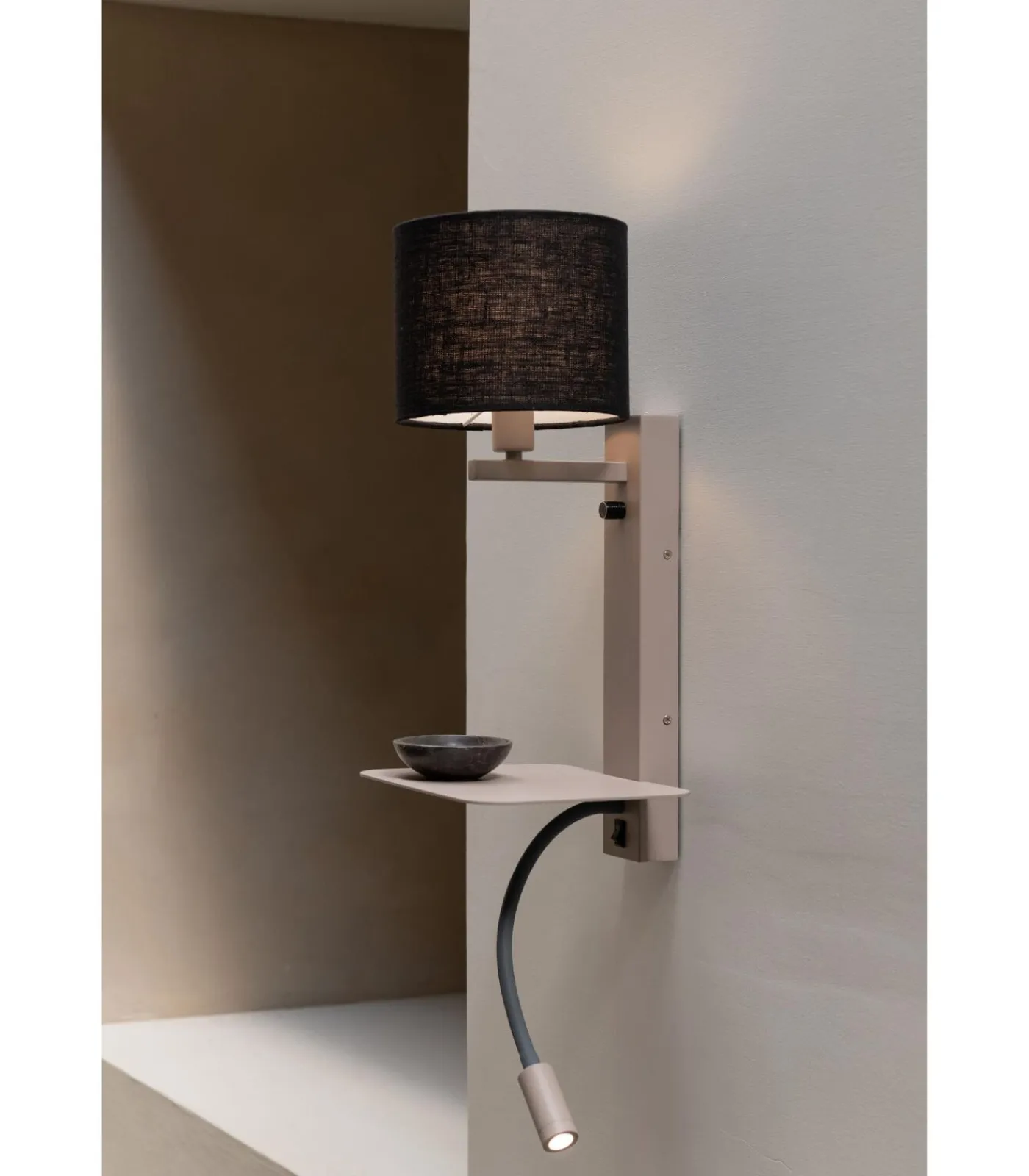 Outlet Wandlamp Florence - Bruin - 24x24x52cm Muurverlichting