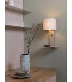 It's about RoMi Wandlamp Florence - Bruin - 24x24x42cm