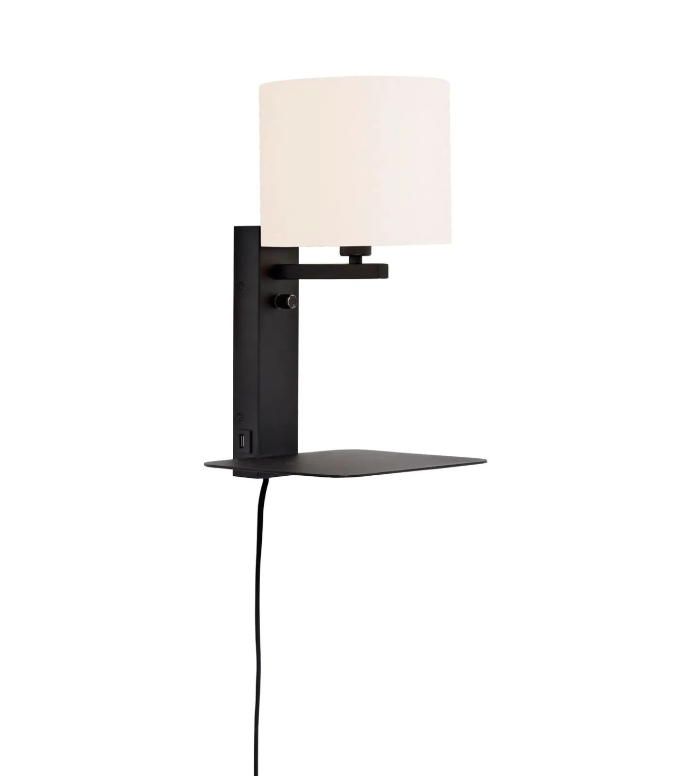 It's about RoMi Wandlamp Florence - Wit/Zwart - 24x22x42cm