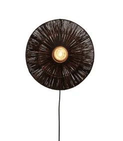 GOOD &MOJO Wandlamp Iguazu - Jute Zwart - Ø40cm