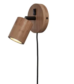 Discount Wandlamp Java - Bamboe - Ø12cm Muurverlichting