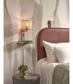 Best Wandlamp Java - Bamboe - 30x22x52cm Muurverlichting