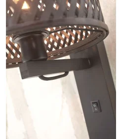 GOOD &MOJO Wandlamp Java - Bamboe Zwart - 30x22x52cm