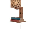 Hot Wandlamp Java - Bamboe/Zwart - 30x22x52cm Muurverlichting