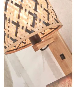 Hot Wandlamp Java - Bamboe/Zwart - 30x22x52cm Muurverlichting