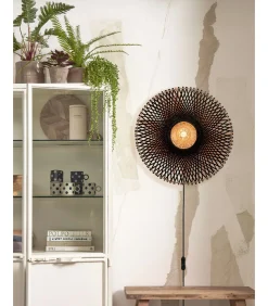 GOOD &MOJO Wandlamp Kalimantan - Bamboe/Zwart - Ø60cm