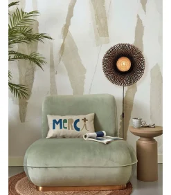 Best Wandlamp Kalimantan - Bamboe/Zwart - Ø44cm Muurverlichting