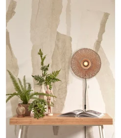 Best Wandlamp Kalimantan - Bamboe - Ø30cm Muurverlichting